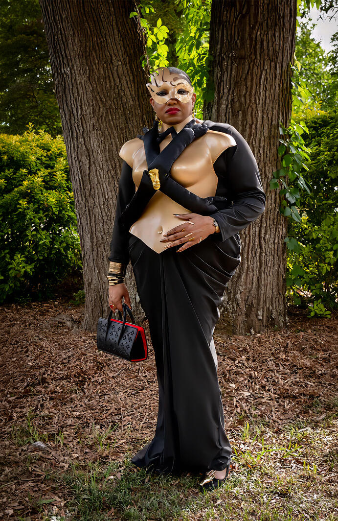 Mint To Be local Met Gala theme event by fashion creator.